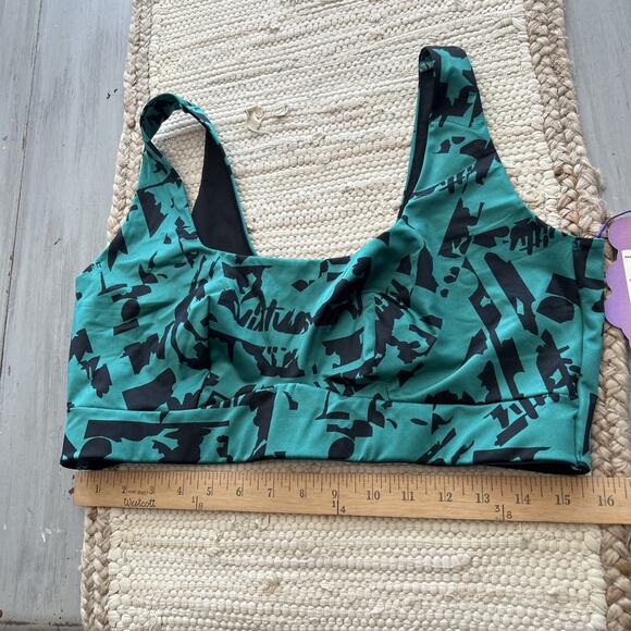 NWT Yitty Headliner Shaping Midi Bralette Green Black Sz 1X Deep Sea Silhouette - Picture 2 of 5